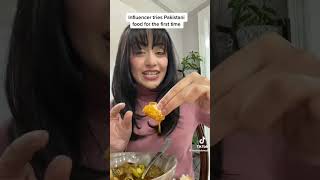 Influencer tries Pakistani food for the first time 😂 | TikTok Fan.