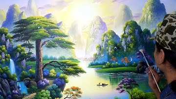 Tranh sơn thủy, Nhận thi công và dạy vẽ tranh tường 3d, liên hệ fb hoặc zalo: 0969.033.288