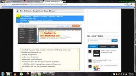 How To Remove Image Border From Blogger