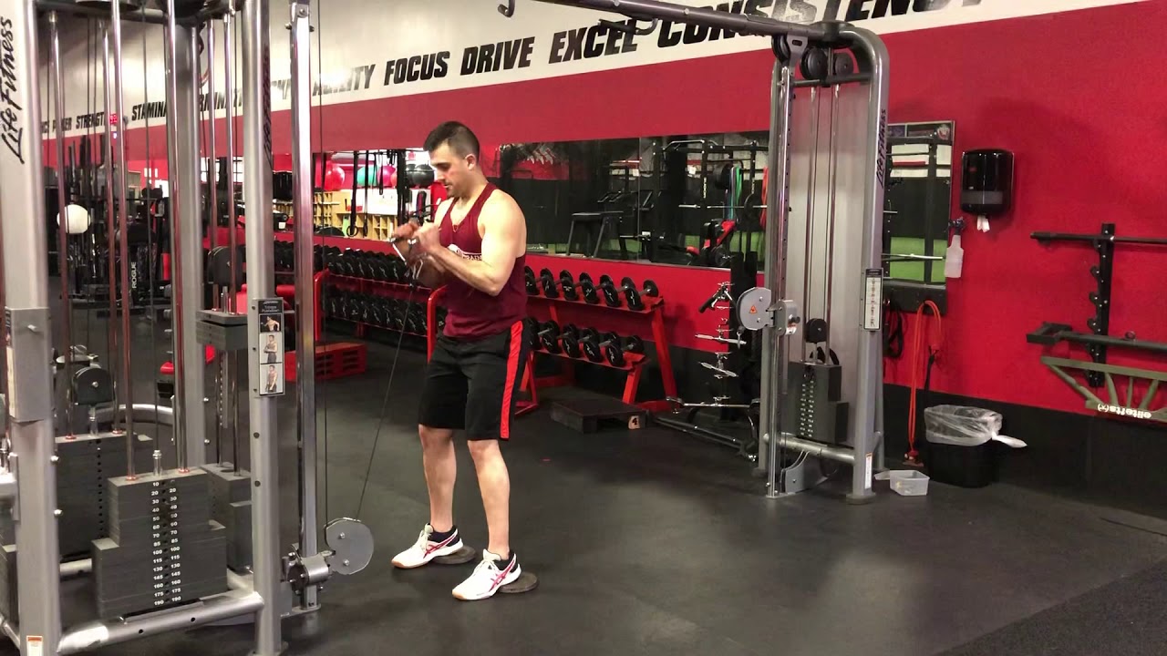Cable Front Squat with Heels Elevated - YouTube