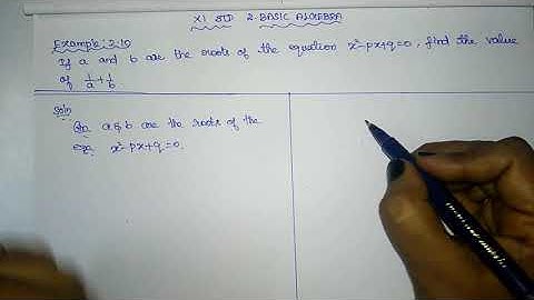 11th maths |Basic Algebra |Example :2.10