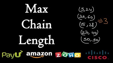 Maximum chain length of pairs || Dynamic programming