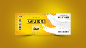 How to Design Raffle Tickets Template | Adobe Photoshop Tutorial