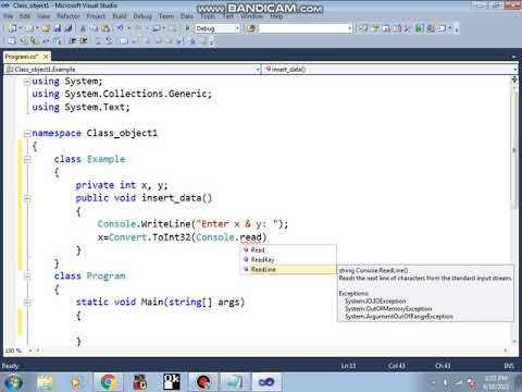 Write a Program in C-Sharp(C#) to working with Class & Objects  ||  C# Series