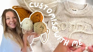 DIY HAND EMBROIDERED CHUNKY KNIT BABY SWEATER | Baeb Basics