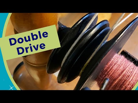 What is a double drive spinning wheel?