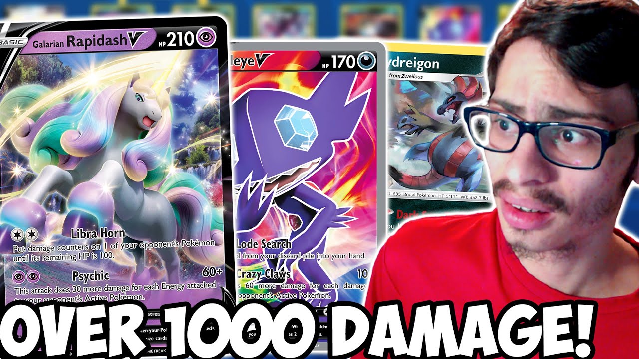 1000+ Damage With Crazy Claws! Dark Rapidash V Deck! Hydreigon & Sableye V PTCGO