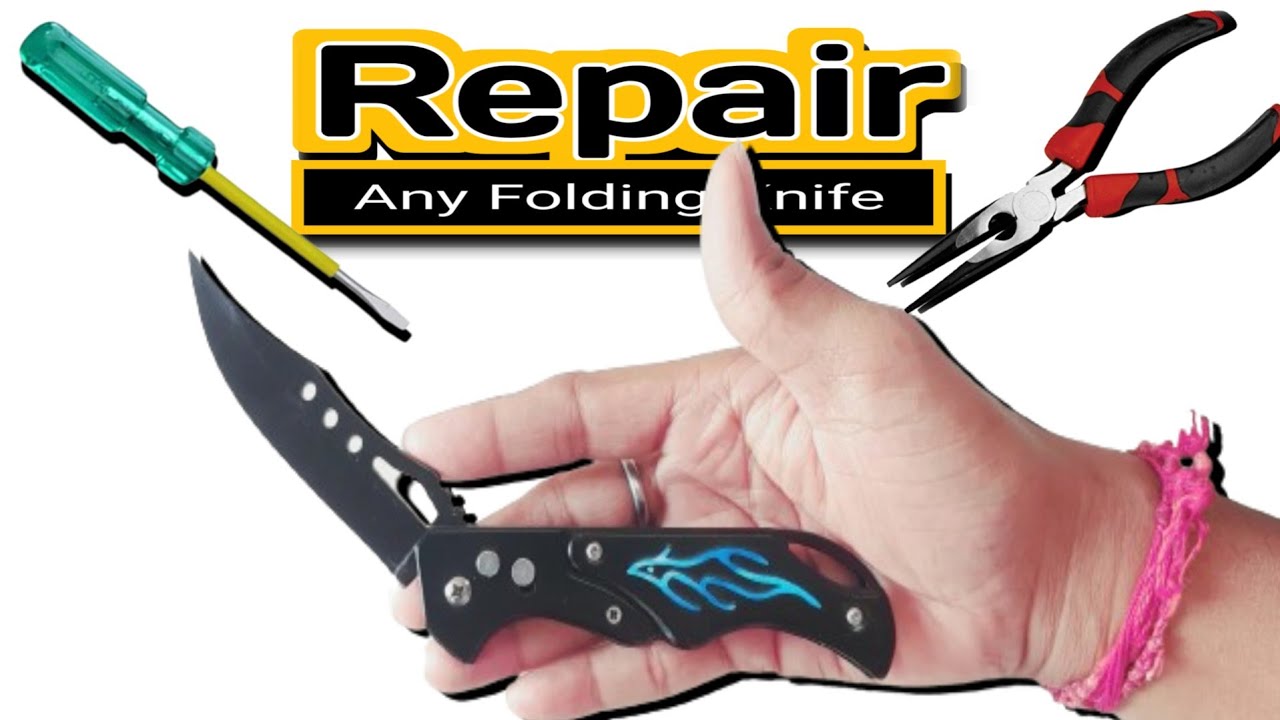 🔪 How To Repair Folding Pocket Knife Button Chaku Repairing Pocket