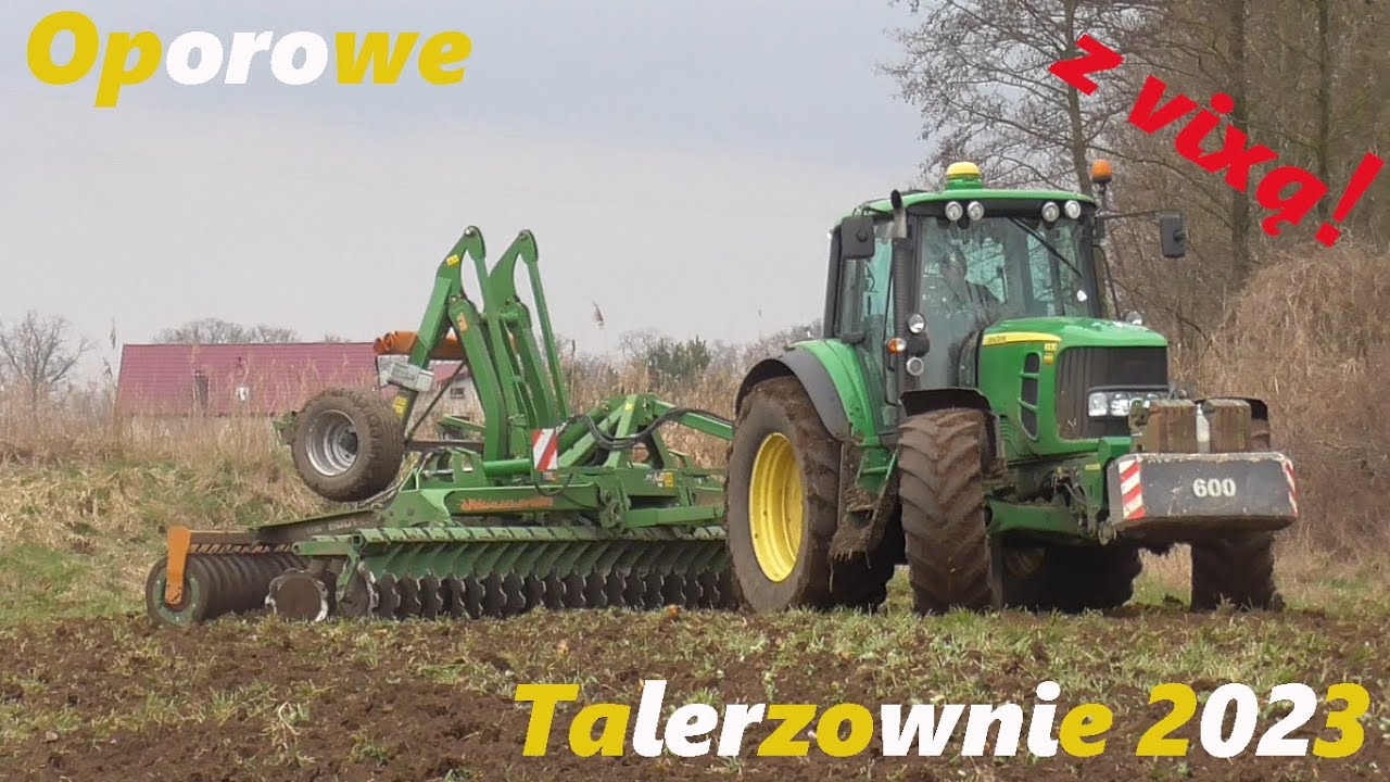 🔥Oporowe talerzowanie po oborniku 2023 z vixą!⛔John Deere 6930 premium w akcji💪Mokre warunki🔥GrTanaś