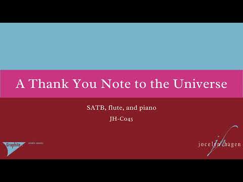 A Thank You Note To The Universe By Jocelyn Hagen 