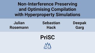 [PriSC'25] Non-Interference Preserving and Optimising Compilation with Hyperproperty Simulations