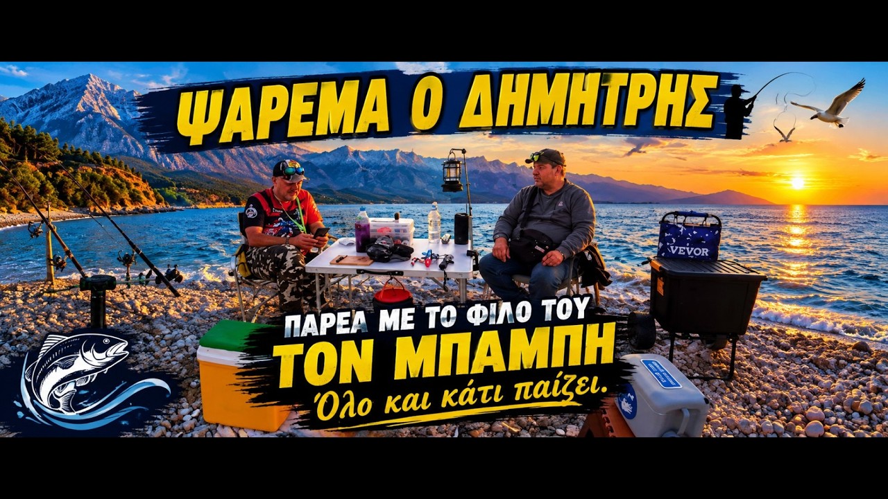 ψάρεμα ο δημήτρης πλάκα λιτοχώρου παρέα με τον φίλο μου τον μπάμπη όλο και κάτι γίνεται