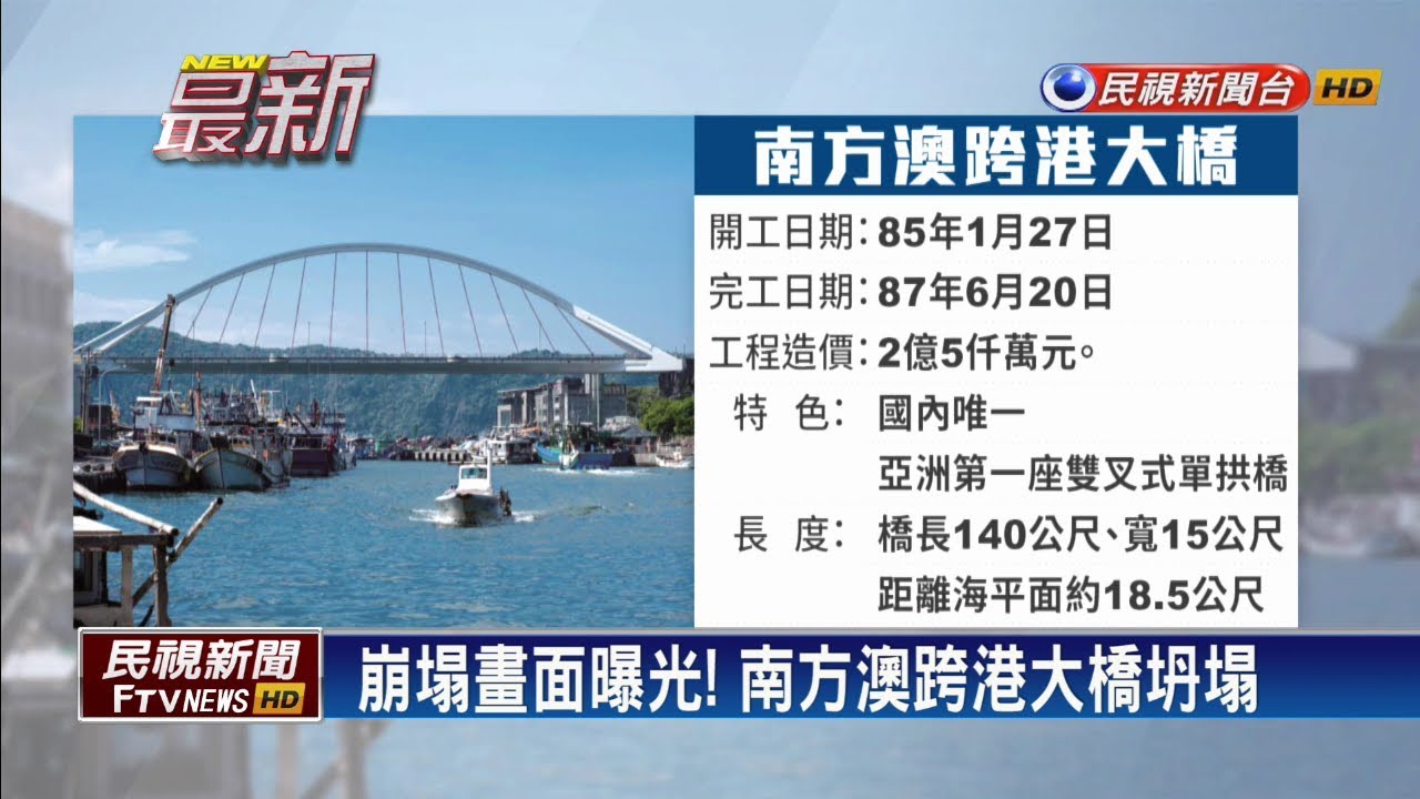 tv kanalları 最新崩塌畫面曝光！ 南方澳跨港大橋坍塌－民視新聞