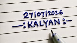 KALYAN MATKA 27/07/2026 | Kalyan trick ! Kalyan Today ! Kalyan satta Matka Live
