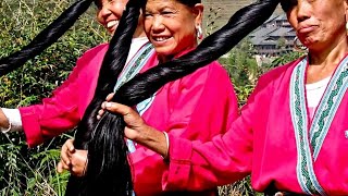 شعر النساء يصل لأثنان متر بقرية هوانغلو تعرف علي سر طول و قوة الشعر