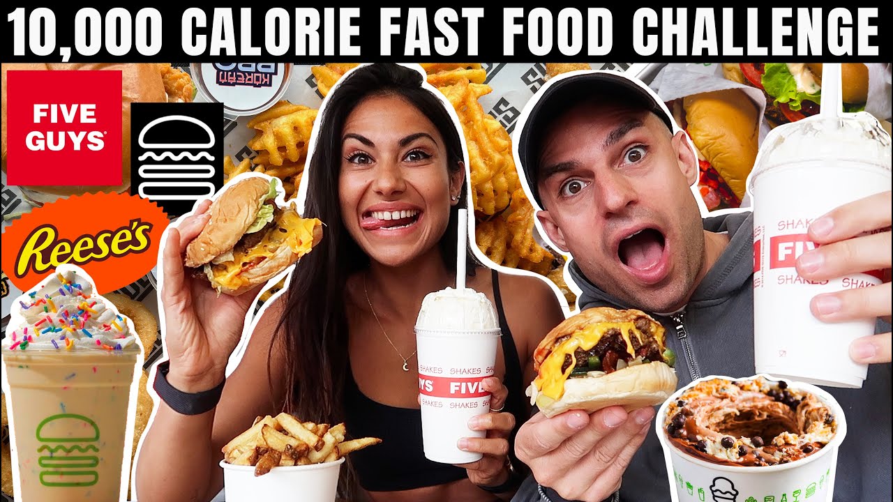 Couples 10,000 Calorie Fast Food Challenge - YouTube