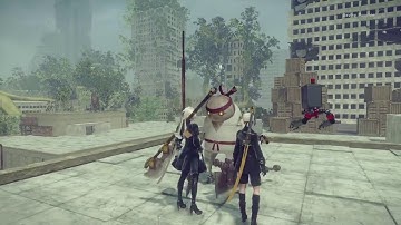 NieR Automata Robo Dojo - Defeat BROWN BELT Father Servo