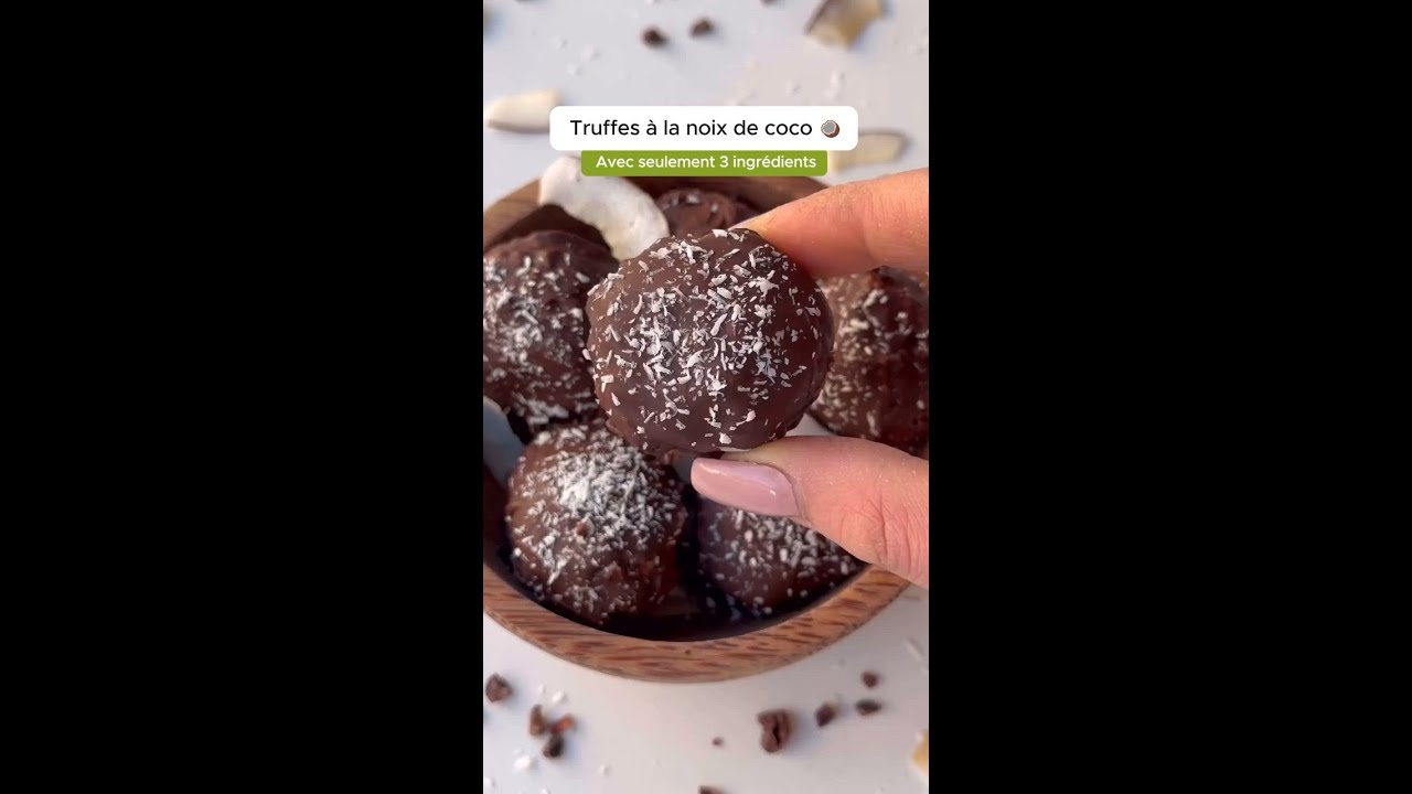 Truffes à la noix de coco 🥥 Recette en description