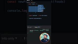 Remove duplicate values from array in javascript using set data structure. #javascipt #codingbuddha