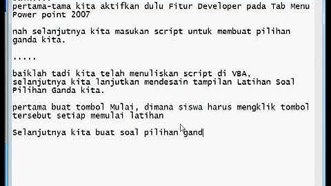 Membuat Soal Pilihan Ganda Interaktif PowerPoint VBA Bagian 2