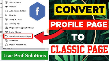 How To Convert Facebook  Profile Page To Classic Page in Bangla 2023 | Switch to classic page 2023