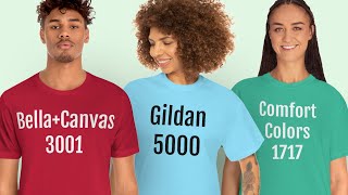 Bella Canvas 3001 vs Gildan 5000 vs Comfort Colors 1717 - Bestseller Comparison screenshot 3