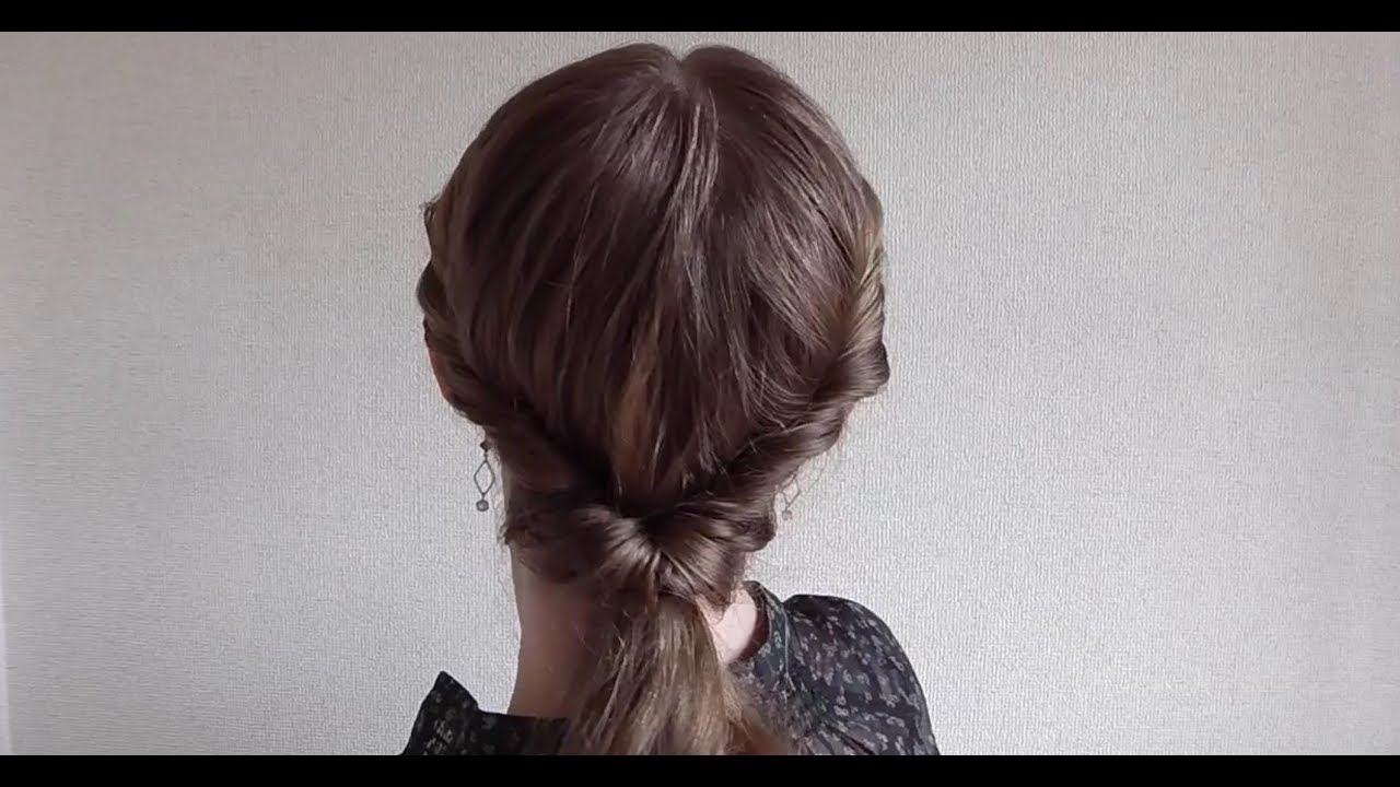 カジュアルなヘアアレンジ ３分で出来る簡単ねじりハーフアップ Youtube