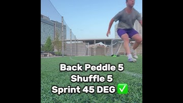 Backpedal, Shuffle, Sprint 45 Degree