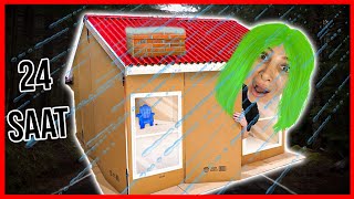 24 Saat Karton Evde Yaşamak Yağmura Tutulmak Gerçek Hayatta Karton Ev Dobişko Tv