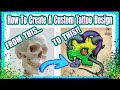 Comment crer un design de tatouage personnalis tutoriel complet lining shading color packing avec photoshop