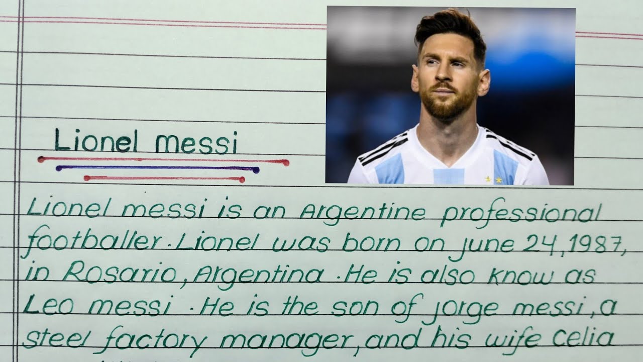 Lionel Messi doodle art print with biography details inside the picture –  drawinside