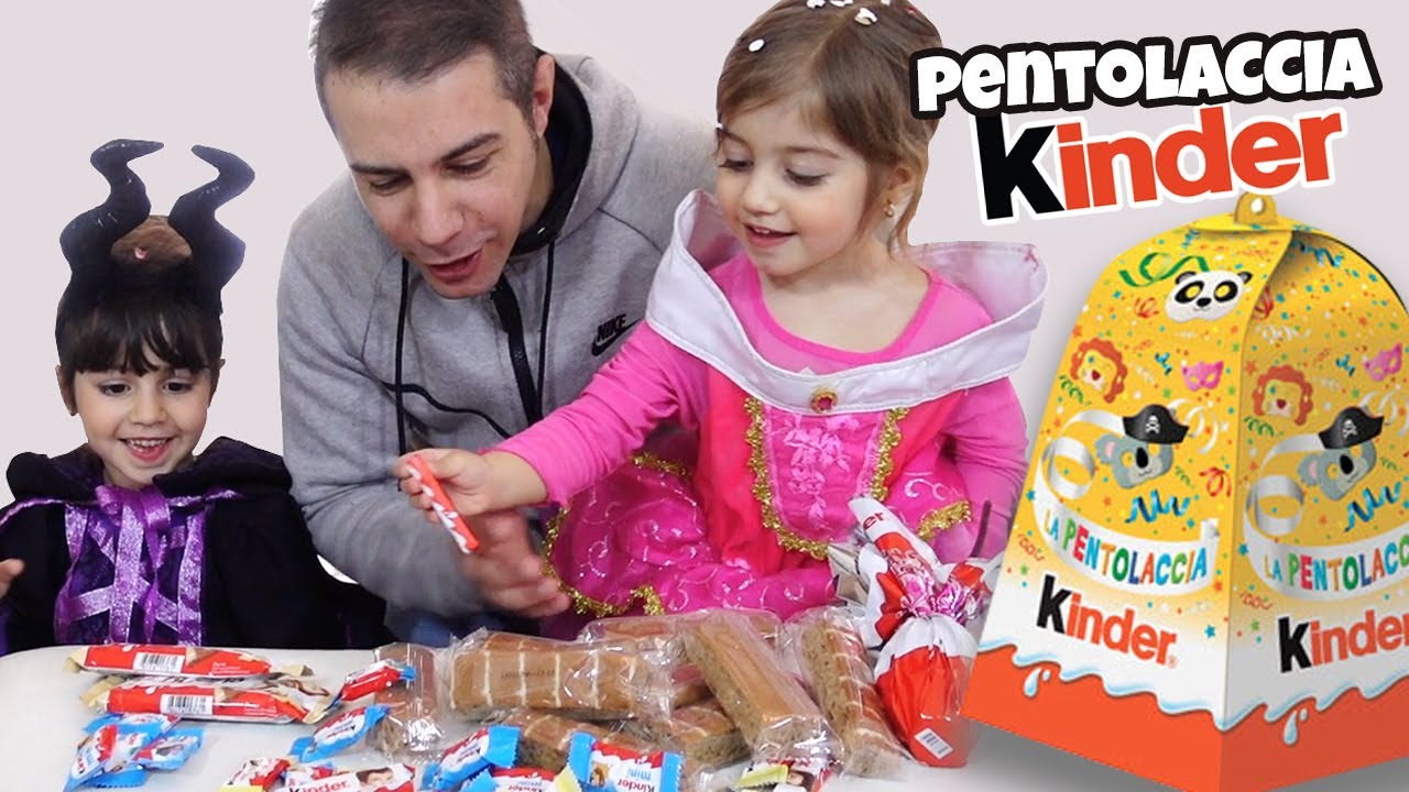 Pentolaccia KINDER di carnevale - Tante cioccolate e sorprese 