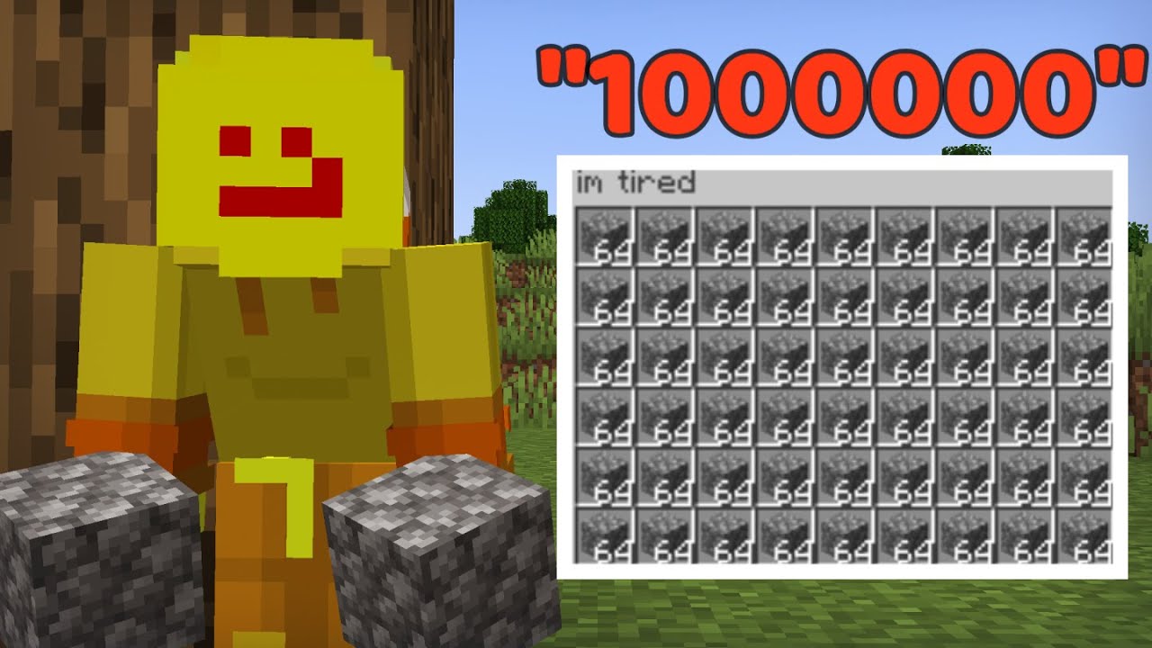 I Mined 100000 Cobblestone On A Competitive Server