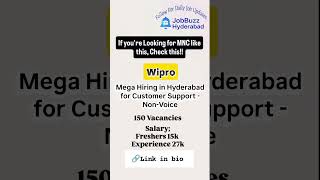 Wipro is Mega Hiring for Freshers and Experienced for the Non voice process, 2 years experience