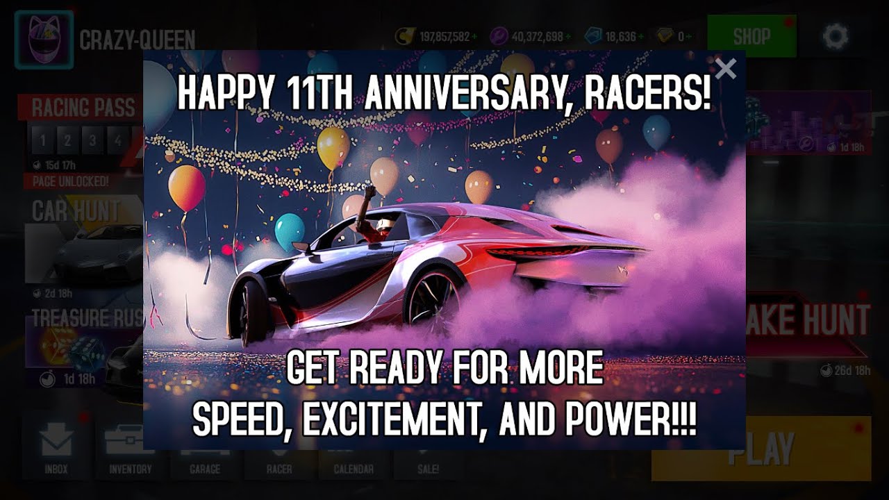 Crazy Queen Is Live - Asphalt 8 Happy Anniversary Racers - YouTube
