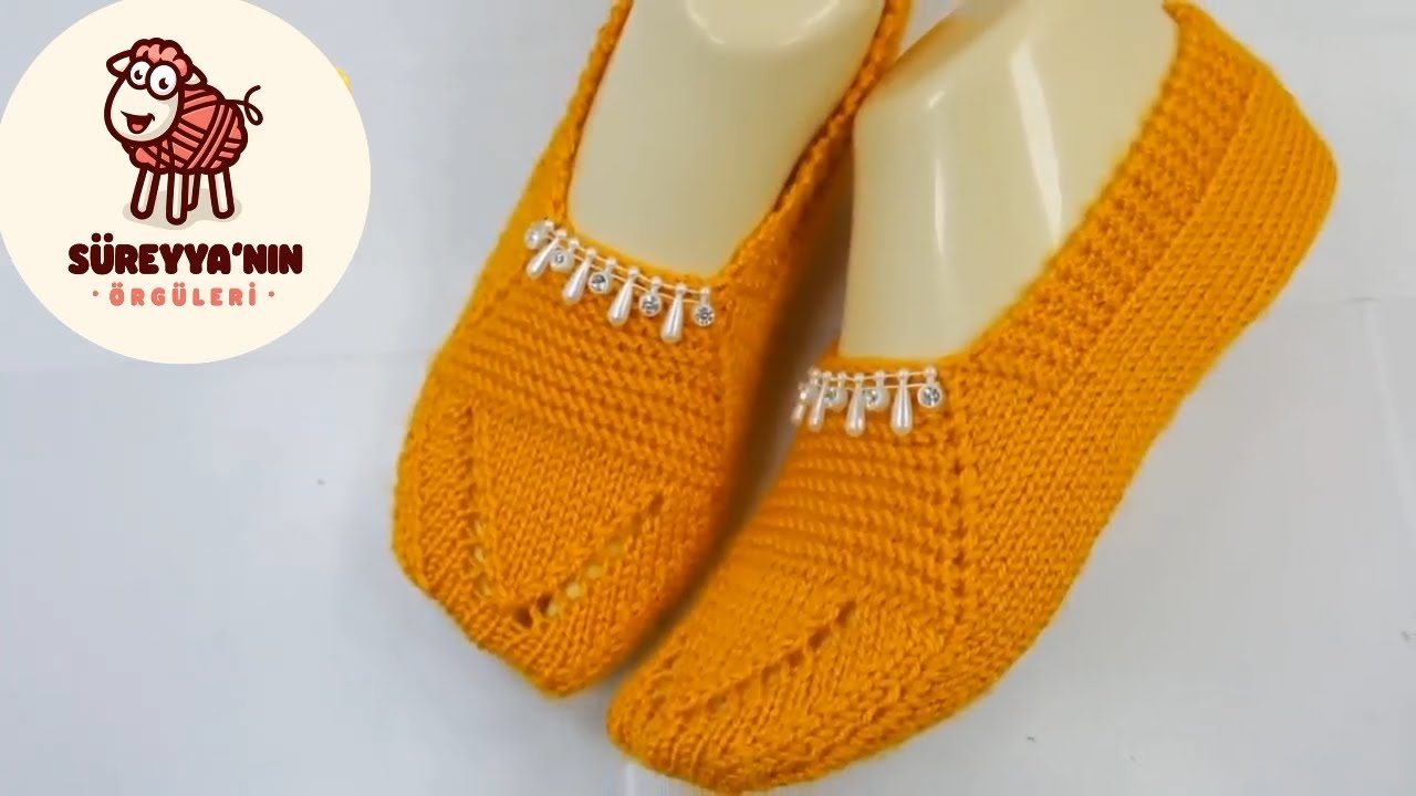 30 Dakikada Ajurlu Dikişsiz Patik Yapımı 💯 / İki Şiş Patik