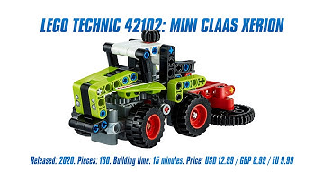LEGO Technic 42102: Mini CLAAS XERION: Speed Build & Review [4K]