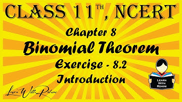 Binomial Theorem | Chapter 8 | Ex 8.2 | Introduction | NCERT | Maths | Tamil | class 11
