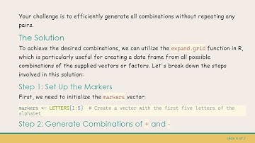 How to Generate All Possible Combinations of Elements with Two Conditions in R