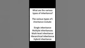 Types of INHERITANCE #shorts #java #interview