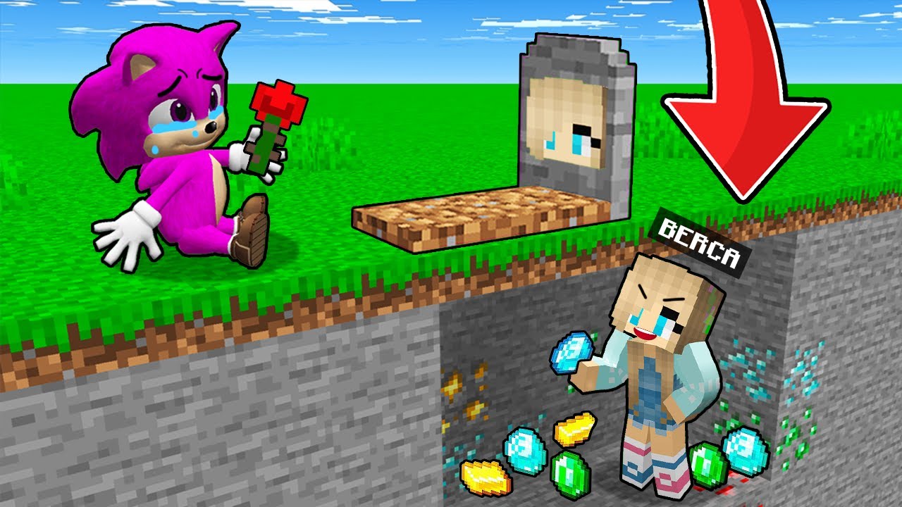 Mezarımın Altına Gizli Yer Yapıp Kız Bebek Sonic'i TROLLEDİM! 😱 - Minecraft