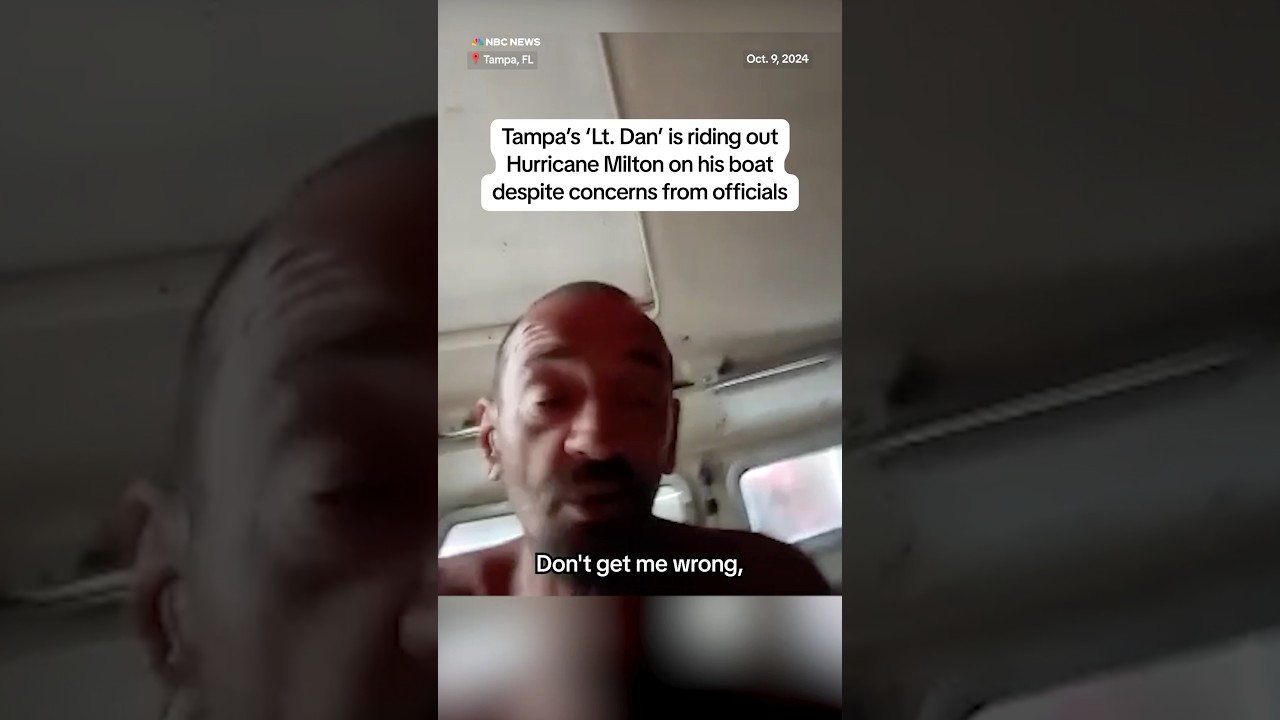 Tampa’s ‘Lt. Dan’ is riding out Hurricane Milton on his boat despite concerns from officials