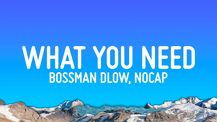 BossMan Dlow - What You Need (Lyrics) ft. NoCap