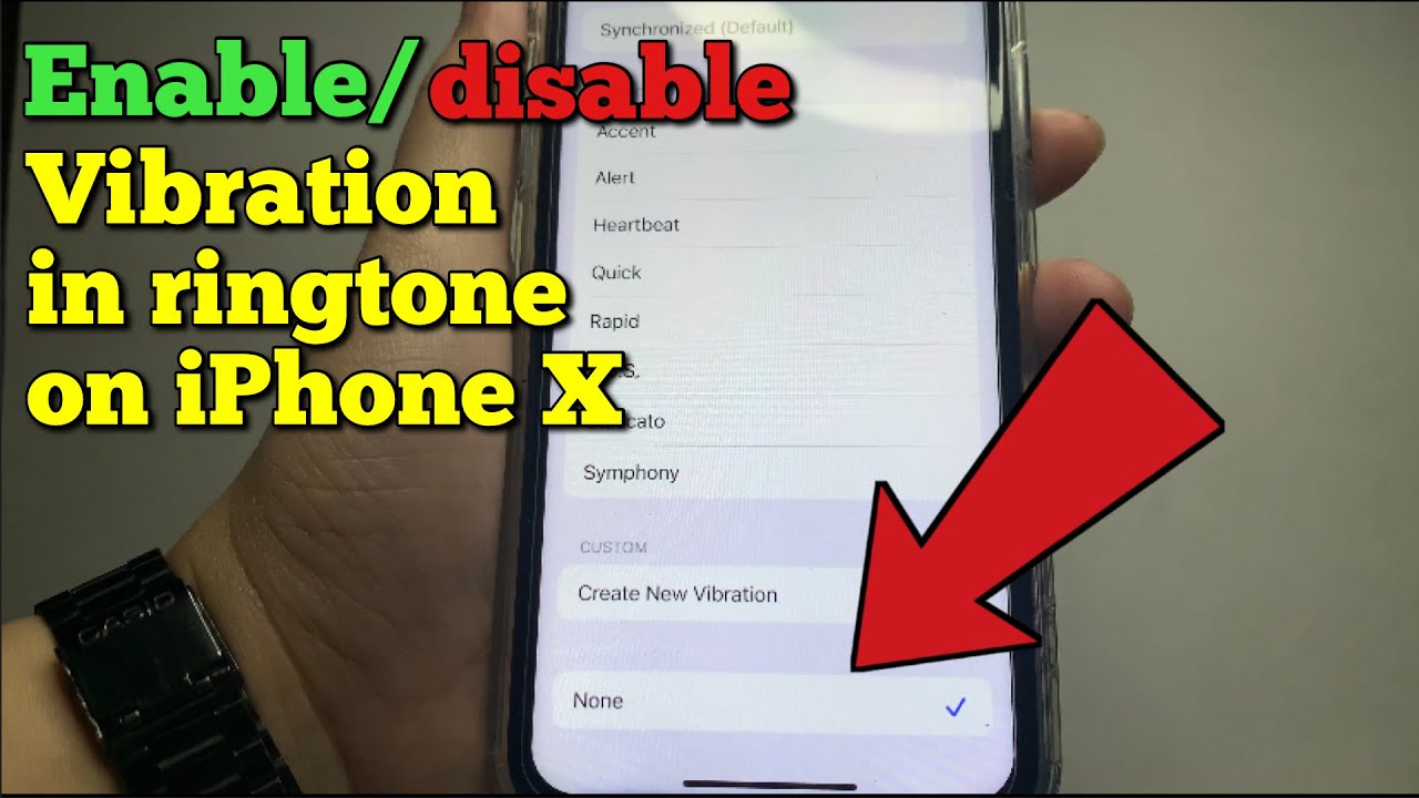 How to enable or disable vibration in ringtone on iPhone X