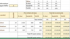 Etudes comparatives de prix avec Excel