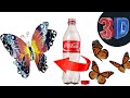 MARIPOSAS 3D🦋🦋 Con BOTELLAS de Plástico Recicladas| GARRAFA PET