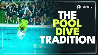 The Tradition of The Barcelona Champion Pool Dive 💦 | Barcelona 2024 Resimi