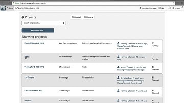 Creating and grading homework in SageMathCloud Video 1