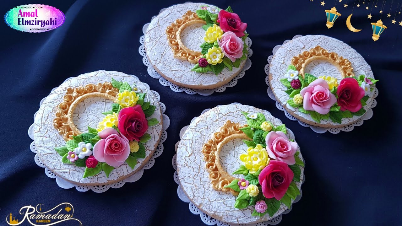 تزيين الكوكيز بالكراكلي والورود الجزء 2