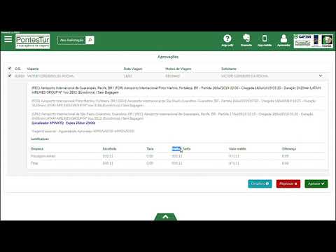 ARGO - Aprovação de viagens no sistema